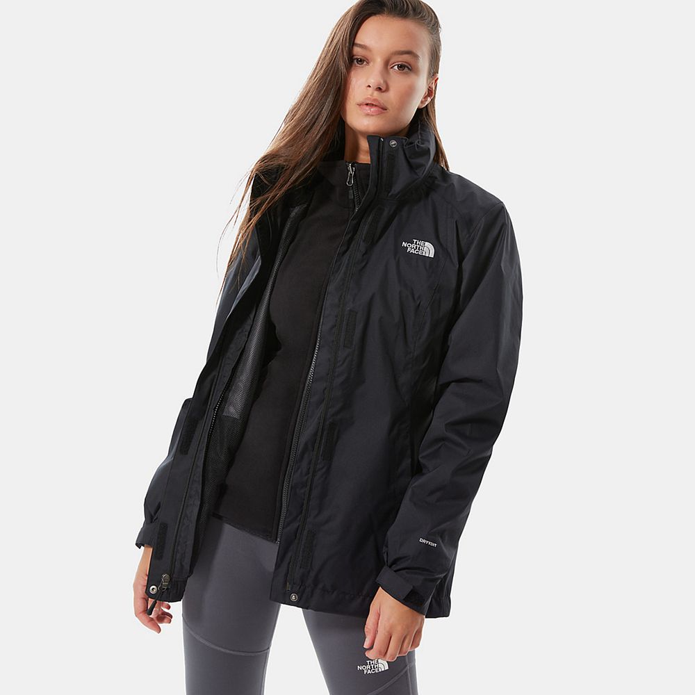 The North Face 3-In-1 Jackets Womens Australia - The North Face Evolve Ii Triclimate® Black Hiking (